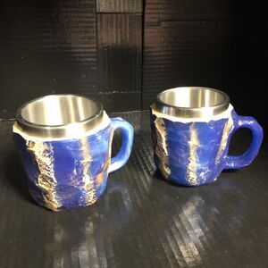 2 Handmade Mineral Crystal Coffee Cup Elegant Coffee Cup, Translucent Coffee Mug